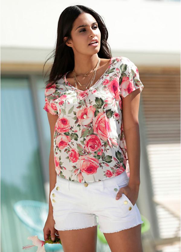 bonprix - Short Jeans Branco 3