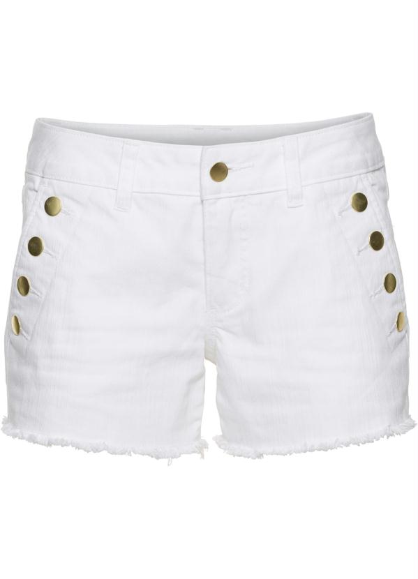 bonprix - Short Jeans Branco 7