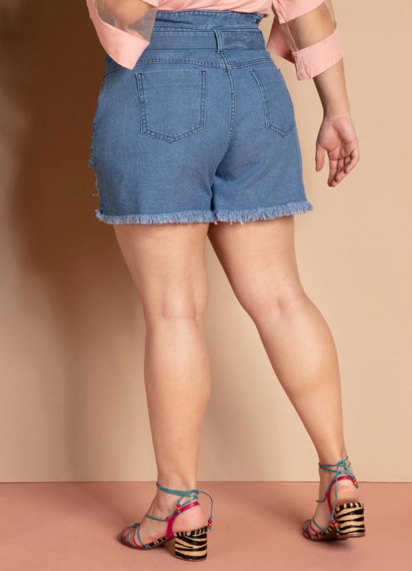 Quintess - Short Jeans Clochard com Puídos 9