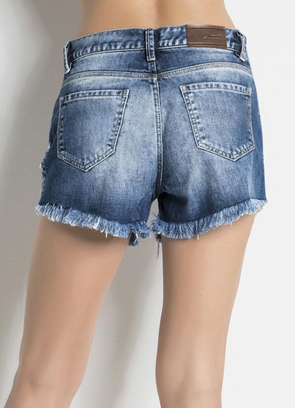 Sawary Jeans - Shorts Jeans Azul Sawary Boyfriend Destroyed 2