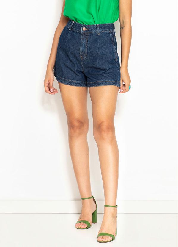 Hering - Shorts Jeans Feminino Azul