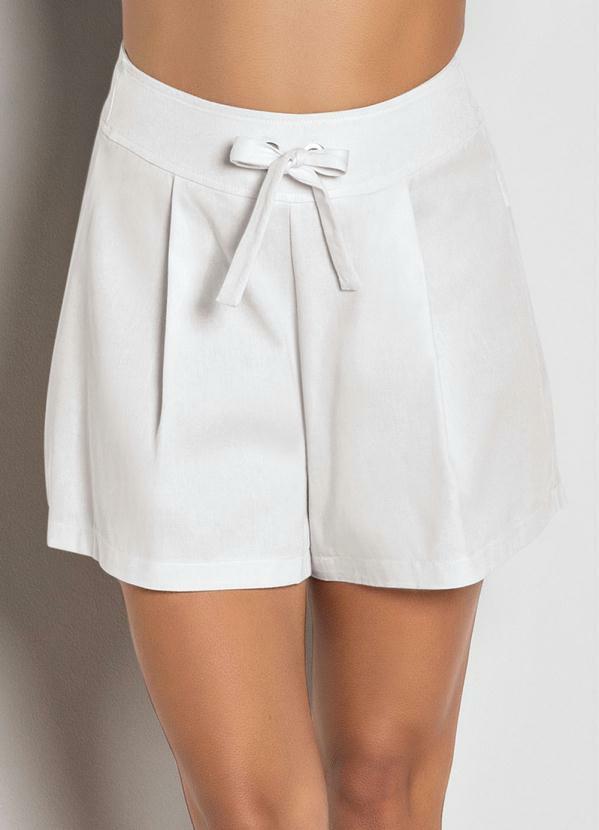 Outlet - Short com Laço na Cintura Branco