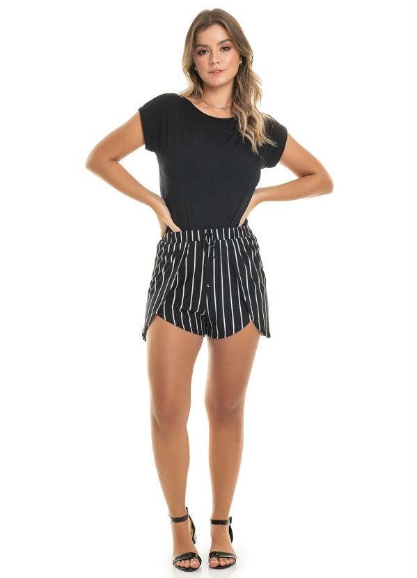 Up Close - Short Envelope Listrado Branco 3