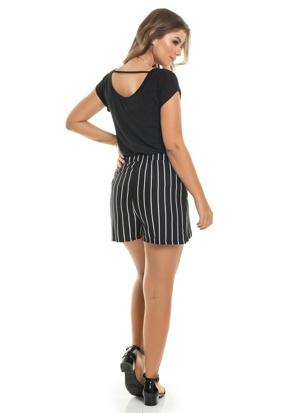 Up Close - Short Envelope Listrado Branco 4