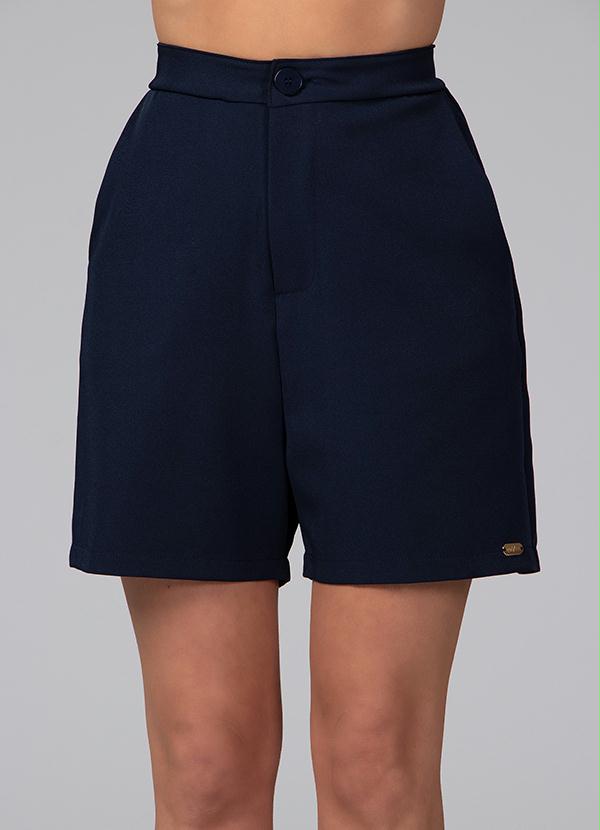 Quintess - Short Estilo Alfaiataria Marinho Quintess
