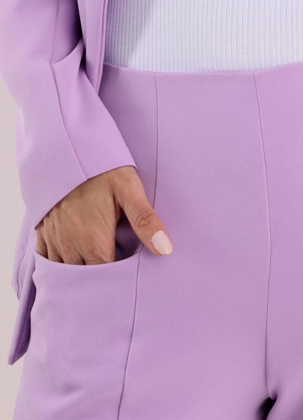 Quintess - Short Lilás Cintura Alta com Bolsos 6