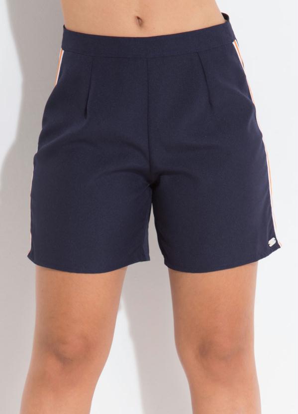 Outlet - Short Marinho com Faixa Lateral Quintess 6