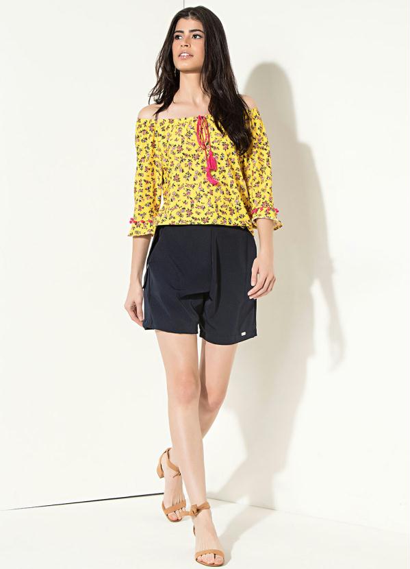 Quintess - Short Soltinho Quintess com Argolas Marinho 3