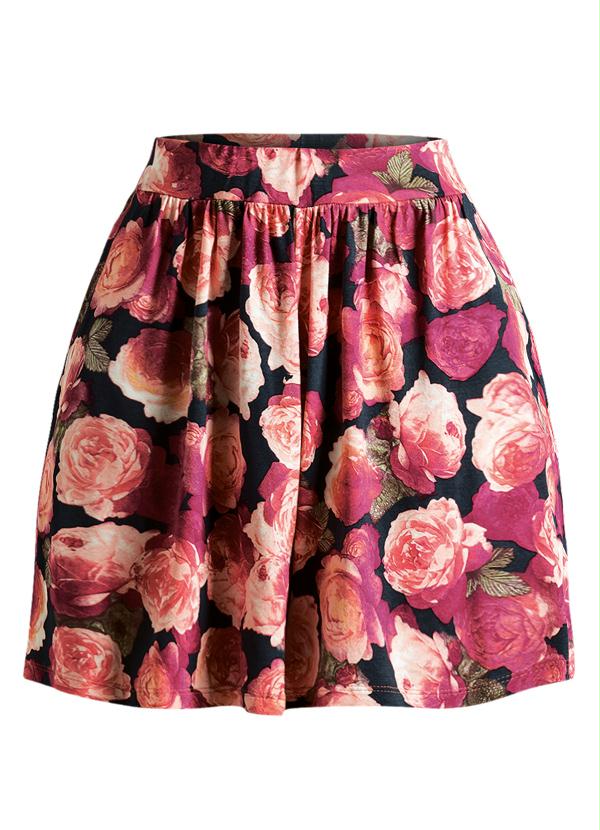 Quintess - Short Amplo Estampa de Rosas 5