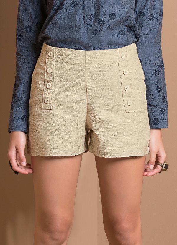 Quintess - Short em Linho Off-White