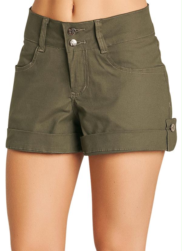 Outlet - Short Feminino Verde