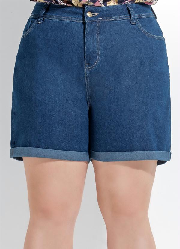 Quintess - Short Jeans Escuro Plus Size 5