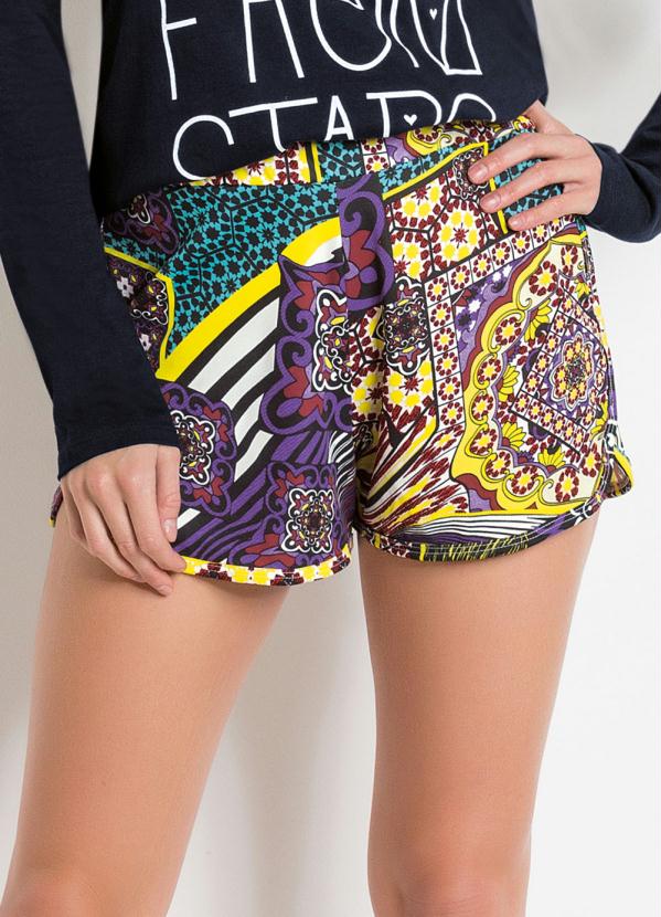 Outlet - Shorts Feminino Boxer Estampado