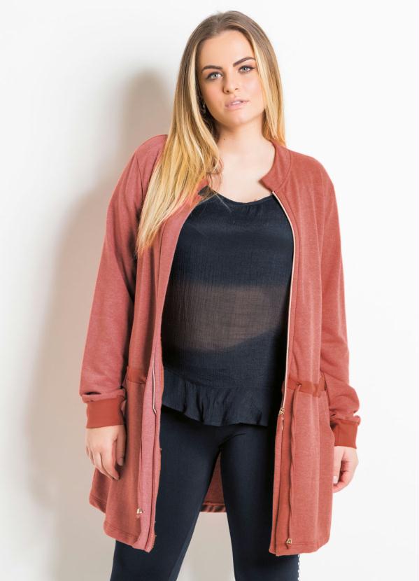 Quintess - Parka Terracota Plus Size Quintess