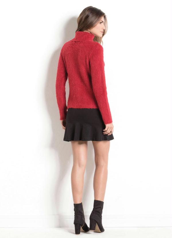 Quintess - Casaco de Tricô Gola Alta Vermelho Quintess 4