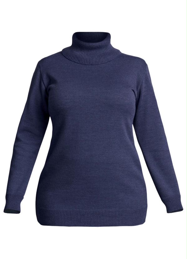Quintess - Pulôver Feminino Plus Size Azul 5