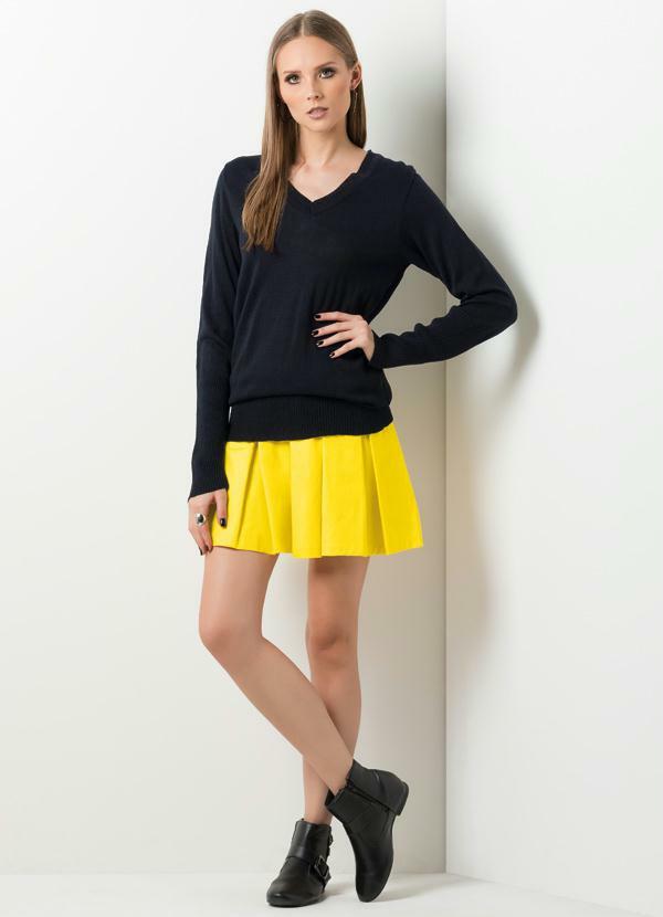 Quintess - Pulôver Feminino Tricô Acrílico Preto 3