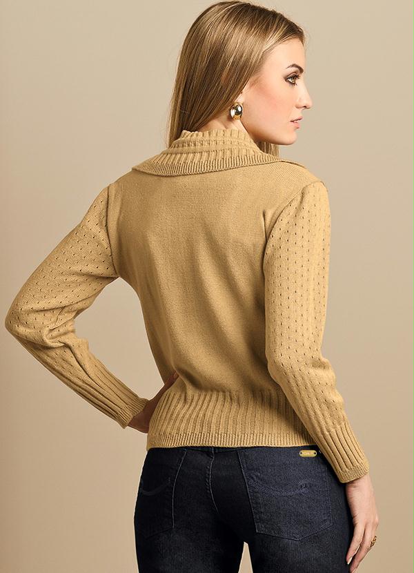 Quintess - Suéter Feminino com Gola Mostarda 2