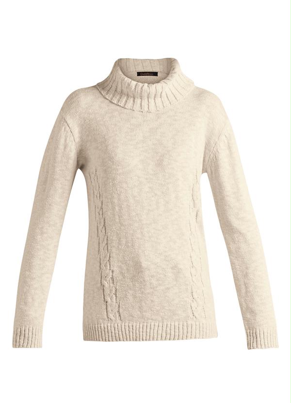 Quintess - Suéter Gola Rolê Bege 5