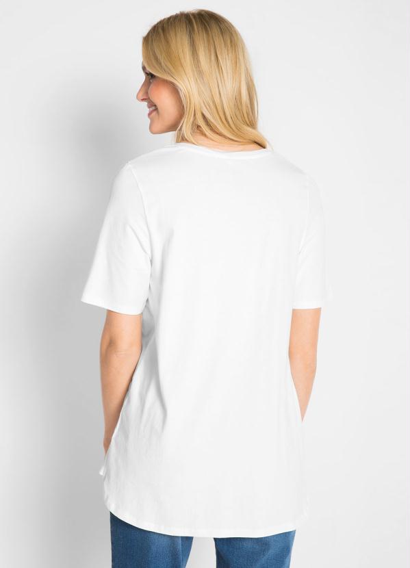 bonprix - Blusa com Patch de Abacaxi Branca 2