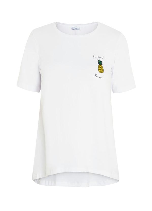 bonprix - Blusa com Patch de Abacaxi Branca 7