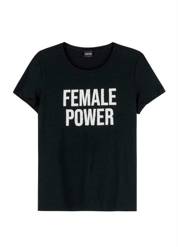 Enfim - Blusa Preta Female Power