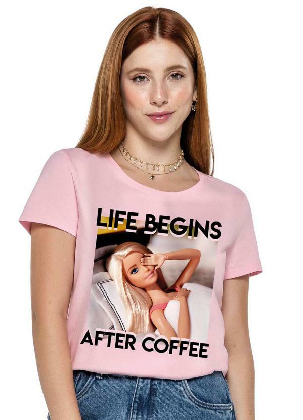 Enfim - Blusa Rosa Claro Barbie® em Malha