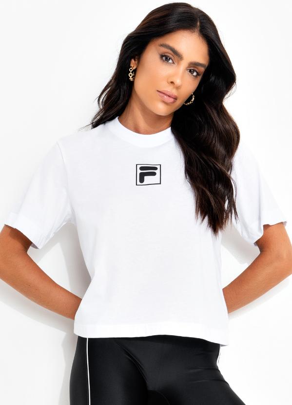 Fila - Camiseta Feminina White F-Box Branco