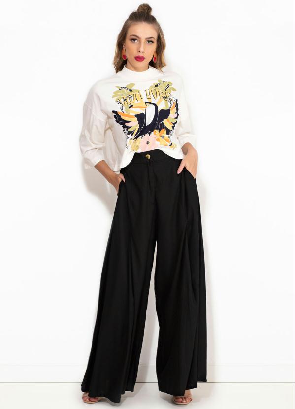 Farm - T-Shirt Box de Malha Vida Livre Tucano Branca 3