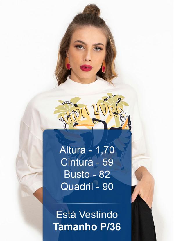 Farm - T-Shirt Box de Malha Vida Livre Tucano Branca 5