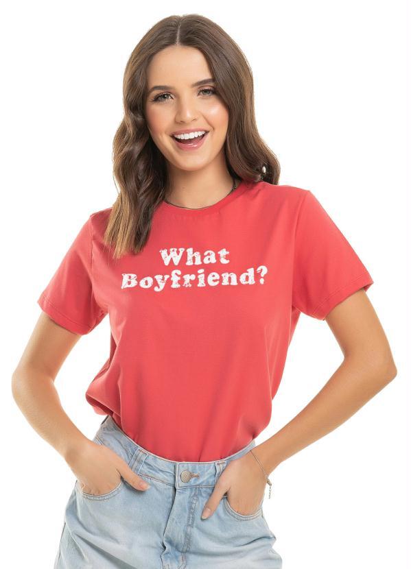Up Close - T- Shirt Boyfriend Vermelho