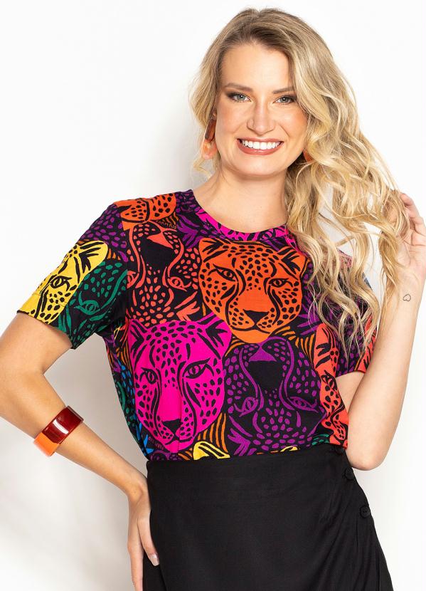 Hering - T-Shirt de Malha Estampada Multicores