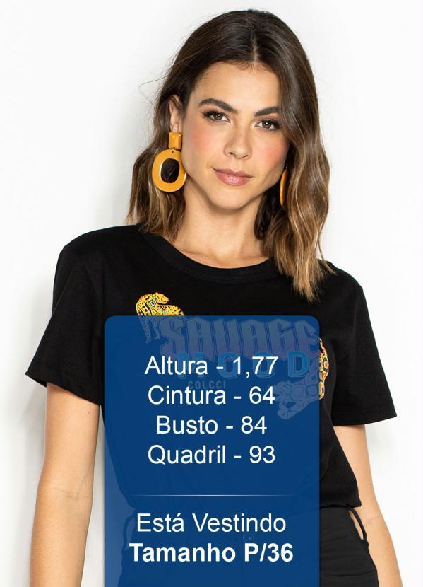 Colcci - T-Shirt de Malha Estampada Preta 5