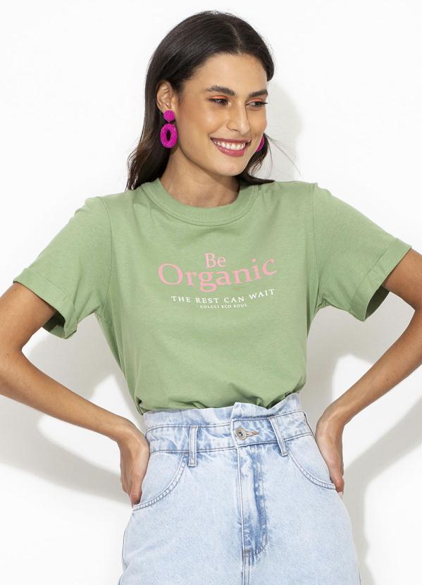 Colcci - T-Shirt de Malha Estampada Verde