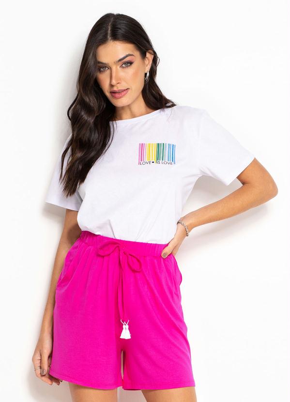 bonprix - T-Shirt Estampada Branco