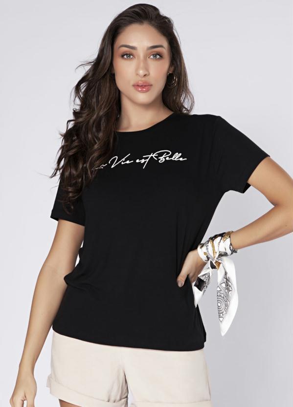 Preview - T-Shirt La Vie Est Belle Preto