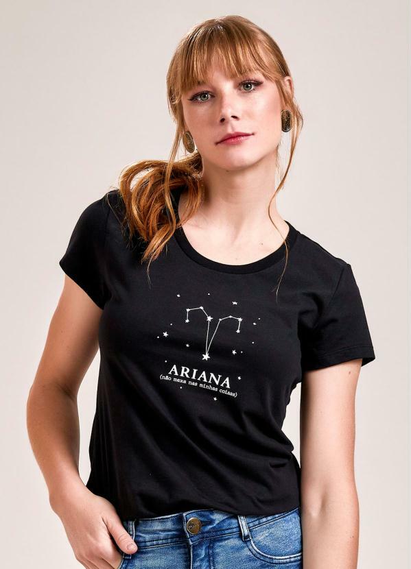 Angel - T-Shirt Preto Meu Signo Áries