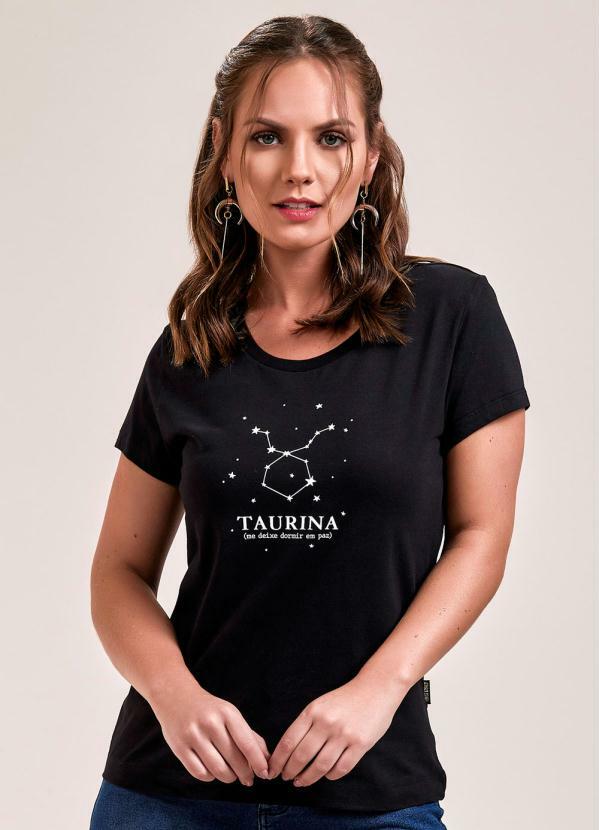 Angel - T-Shirt Preto Meu Signo Touro