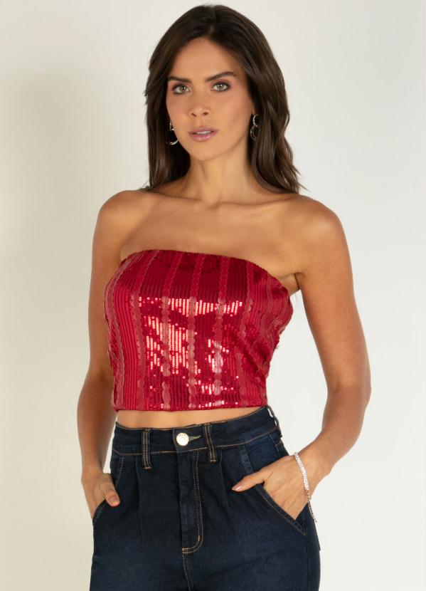 Quintess - Top Tomara que Caia Vermelho