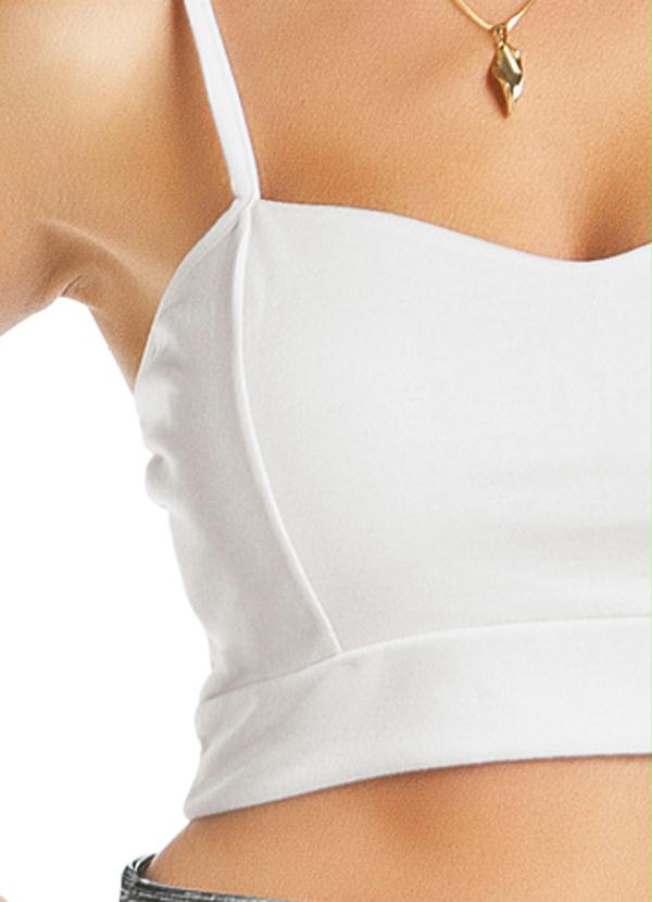 Moda Pop - Cropped Top Branco 5