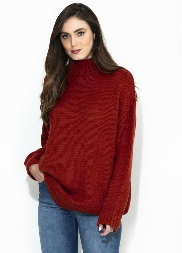 Colcci - Blusão Tricô Vermelho