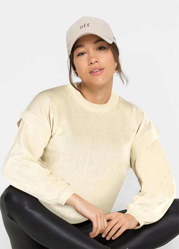 Queima Estoque - Casaco Manga Longa Bege 2