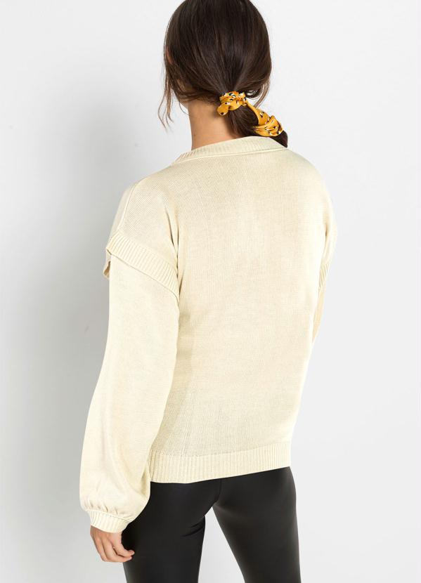 Queima Estoque - Casaco Manga Longa Bege 3