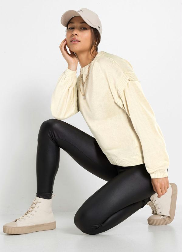 Queima Estoque - Casaco Manga Longa Bege 4