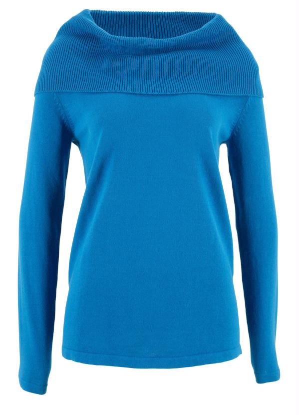 bonprix - Suéter de Tricô Azul Royal 6