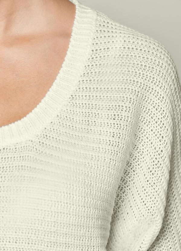 Outlet - Suéter de Tricô Bege 3