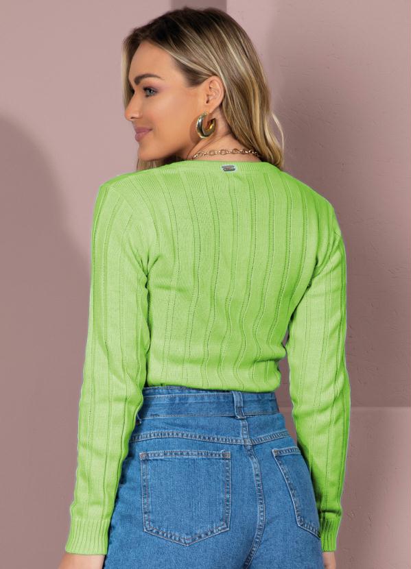 Sueter best sale verde neon