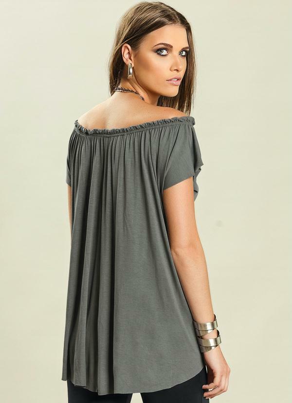 Quintess - Túnica Ampla Mullet Cinza 2