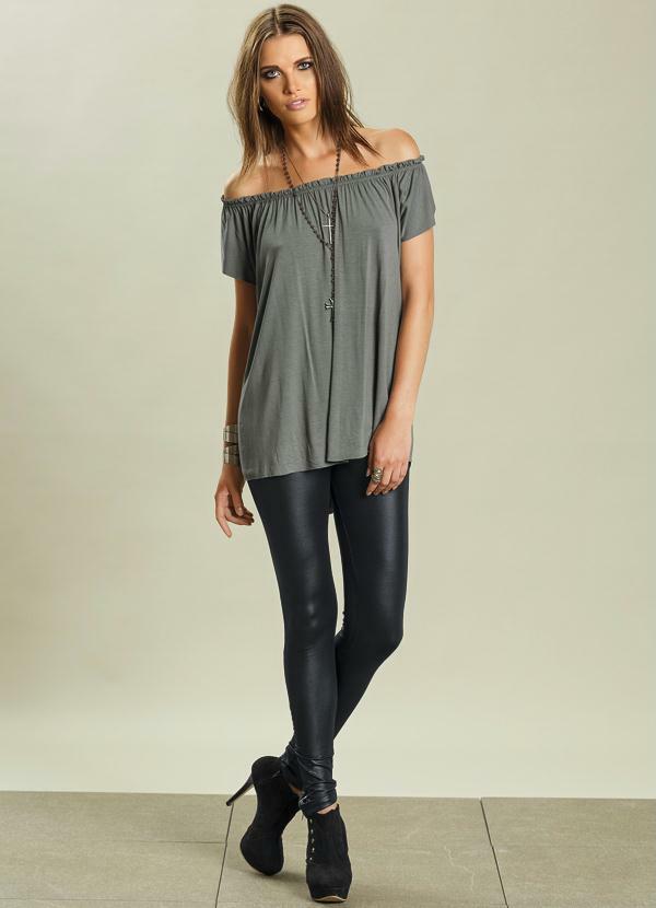 Quintess - Túnica Ampla Mullet Cinza 3