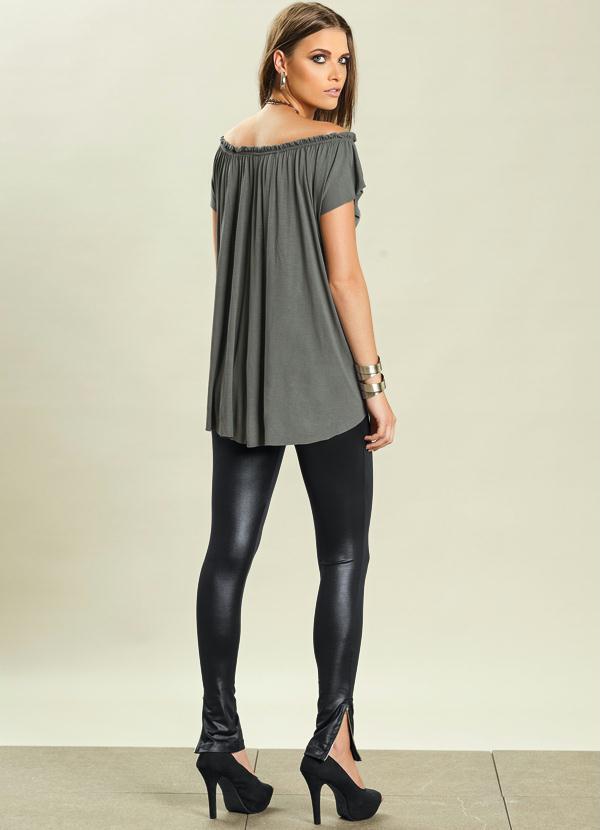 Quintess - Túnica Ampla Mullet Cinza 4